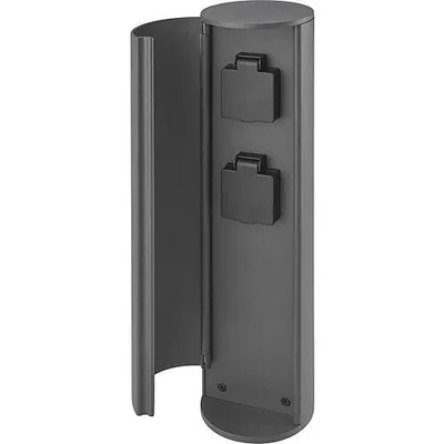 Produktbild von CMD 9016 Steckdosensäule Aluminium anthrazit 2 x Steckdose