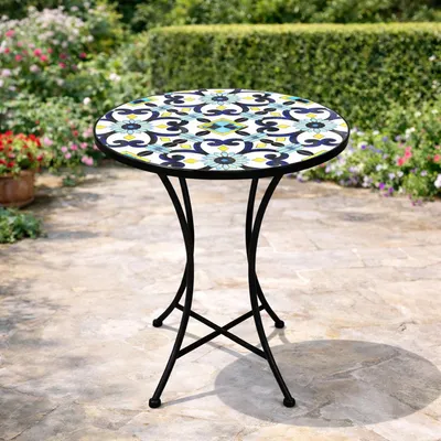 Mosaik Mosaiktisch Gartentisch Bistrotisch Tisch 60cm
