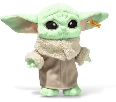 Obrázok produktu pre Steiff Grogu, stojaca figúrka, 25 cm, zelená/béžová, Star Wars 024795