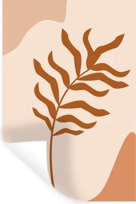 Produktbild von MuchoWow® Wandtattoo Wandsticker Wandaufkleber Sommer - Pflanze - Pastell 60x90 cm Selbstklebend und Repositionierbar - Sticker - Dekorfolie