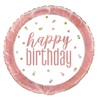 Produktbild von Folienballon roségold Happy Birthday