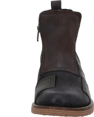 Produktbild von Gemini Damen Stiefelette aus Leder im Patchwork Design 364195-03, Größe:37 EU, Farbe:Schwarz