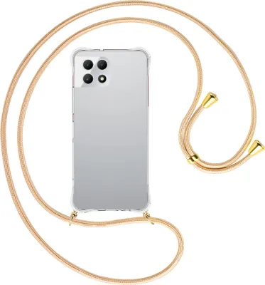 Produktbild von Handykette Backcover-Schutzhülle mit Band (Metall goldfarben) für T-Mobile REVVL 7 5G / T Phone 2 5G - Goldkordel