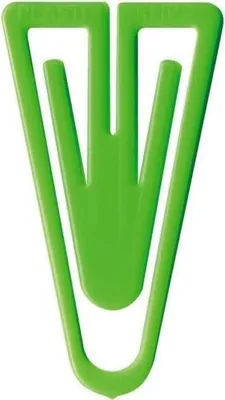 Produktbild von Büroklammern Plastiklips 21mm VE=1000 Stück hellgrün