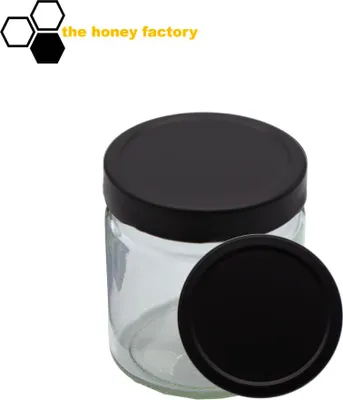 Produktbild von 96 x HONIGGLAS DEEP Twist Off 250G im KARTON inkl. Metalldeckel MATTSCHWARZ