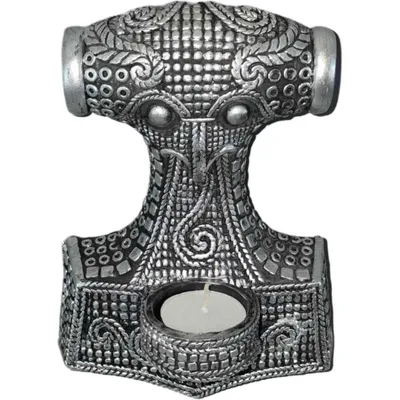 Produktbild von Teelichthalter Thor's Hammer für die Wand, silberfarben Vogler Design