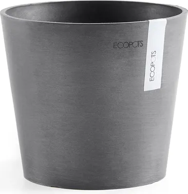 Produktbild von Blumentopf Ecopots Amsterdam Mini Kunststoff matt Ø 17 cm H 14,9 cm grau