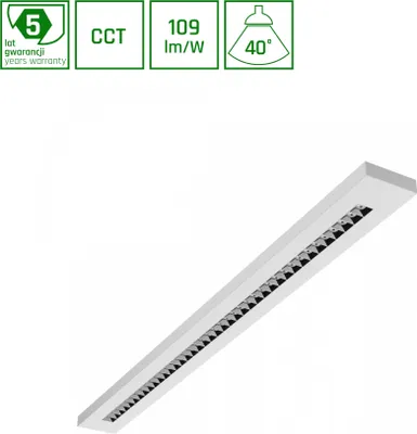 Produktbild von WLD PLANK LED Deckenleuchte 120cm 20-40W Pendelleuchte 40° CCT Weiß