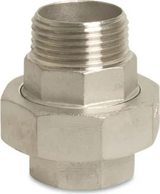 Produktbild von Gewindefitting Edelstahl Verschraubung 1 1/4" IG x 1 1/4" AG Typ konisch
