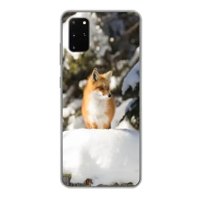 Produktbild von MuchoWow® Handyhülle Schutzhülle Hülle für Samsung Galaxy S20 Plus Fuchs - Schnee - Baum Silikon Softcase Handy Hülle - Hartschale