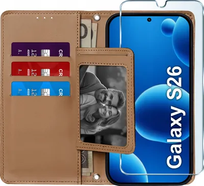 Produktbild von ETUI mit Klappe für Samsung S26 Magnetverschluss + GLAS 9H