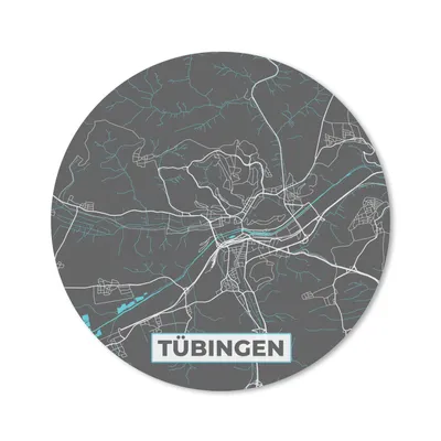 Produktbild von MuchoWow® Mauspad Mousepad Blau - Deutschland - Karte - Stadtplan - Tübingen 20x20 cm - Mousepads - Maus Mat - Pad - Mausunterlage - Schreibtischmatte