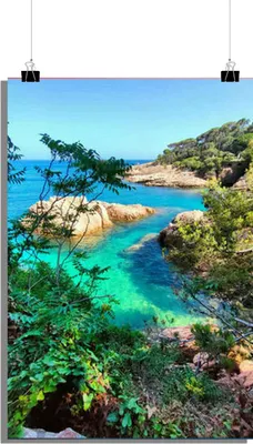 Produktbild von Insel Poster - Entspannendes Meer Poster - 61x91cm - Perfekt zum Einrahmen