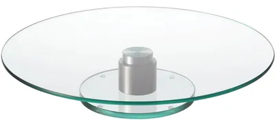 Tortenplatte aus Glas, drehbar, 33 cm, transparent