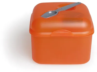 Salatbox Take Away 1,2 l, orange/grau, Kunststoff, spülmaschinengeeignet