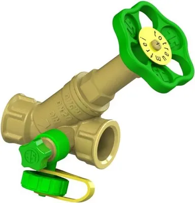 Obrázek produktu pro Js Freistromventil, Muffenanschl. M.e.,Nst.sp.,Dn20,3/4",Pr-Ms,Dvgw