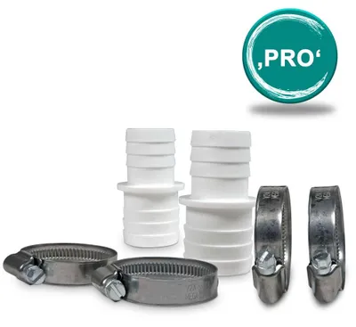 Produktbild von Set PRO> Schlauchverbinder Ø 32/38mm + V2A SS304 Schellen