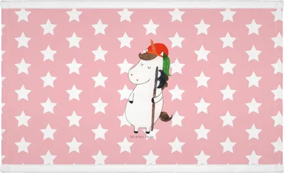 Produktbild von Mr. & Mrs. Panda Flauschtuch Einhorn Junge - Rot Pastell - Geschenk, Einhörner, gesichtshandtuch, Frotteehandtuch, Unicorn, Handtuch, 50x100, Mittelalter, kleines, Bube