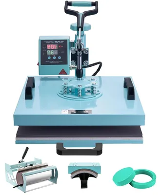 Produktbild von Hittepresse – Transferpresse – Textildruck – 5-in-1-Funktionen – 380 x 380 mm – Grün