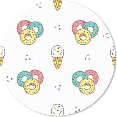 Produktbild von MuchoWow® Mauspad Mousepad Muster - Eiscreme - Donus - Jungen - Kinder 20x20 cm - Mousepads - Maus Mat - Pad - Mausunterlage - Schreibtischmatte