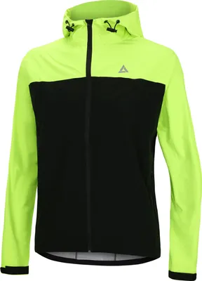 Produktbild von Airtracks Regenjacke Fahrradjacke mit Kapuze - M - schwarz-neon