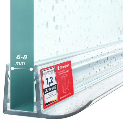 Produktbild von STEIGNER Duschtürdichtung 70 cm UK14 (1 Stk.) - Dichtung gerade für Eckeinstieg Dusche oder Fünfeckdusche mit Duschtür 6-8 mm - Farbe: Transparent - Perfekte Passform, Ästhetisches Finish, Wasserdicht