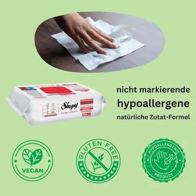 Produktbild von Sleepy Easy Clean Rot Kirschblüte 100 Stück | Allzweck-Reinigungstücher