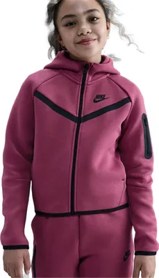 Produktbild von Nike G Nsw Tch Flc Hd Fz Ls - Pd Habanero Red/Gym Red/Htr Habanero Red/Gym Red/Htr S