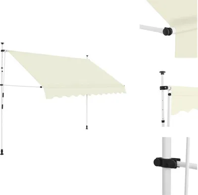 Obrázok produktu pre vidaXL Markíza s ručným ovládaním 300 cm krémová biela - Markízy