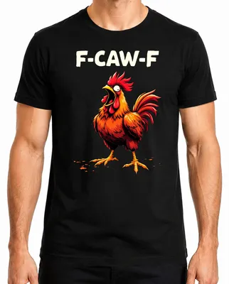 Immagine prodotto di F-CAW-F Scream Cock Divertente umorismo Meme Cock Cartoon Gift Maglietta da uomo, nero, L