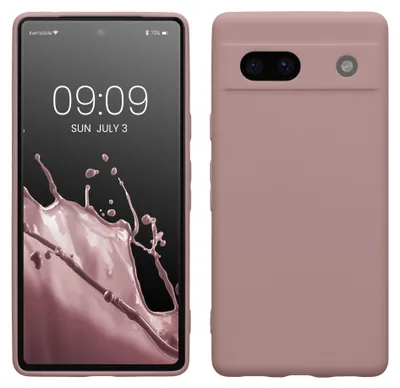 Produktbild von kwmobile Handyhülle für Google Pixel 7a Hülle - weiches Handy Silikon Case - Schutzhülle Cover - Nude Lilac