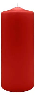 Produktbild von Spitzkopf Stumpen Kerzen Weihnachtsrot 25 x Ø 9 cm, 6 Stück