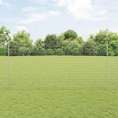 Immagine prodotto di Maison Exclusive - Palietto per recinzione in cemento, 11 pezzi, colore argento, altezza 200 cm