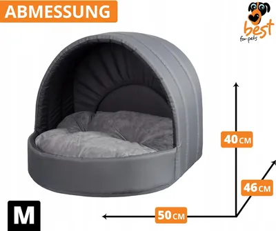 Produktbild von Hundehütte Hundebett Tierbett Katzenbett (Braun, 50x46 cm)