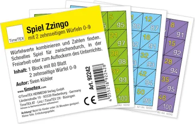 Produktbild von TimeTEX Lernspiel "Zzingo", 3-tlg., in Kunststoff-Box