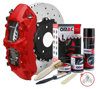 Produktbild von Bremssattellack Bremssattelfarbe Texas Rot Matt Auto Lack Set Hitzebeständig, KI-generiertes Bild