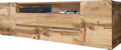 Produktbild von MIRJAN24 TV-Lowboard Sound, Stehend TV-Schrank mit LED-Beleuchtung, Stilvoll TV-Möbel, RTV (Farbe: Wotan Eiche)