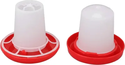 Produktbild von Futter- und Tränke Set für Hühner, 2-in-1, Robustes Plastik, Automatische Wasserzufuhr, Für Außenbereich