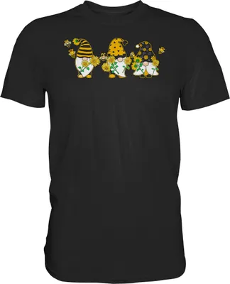 Produktbild von Gartenzwerge Sonnenblumen T-Shirt Garten Motiv Gärtner Geschenk – Black / 4XL