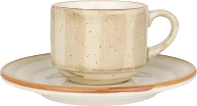 Zdjęcie produktu dla Bonna Aura Terrain - Filiżanki i spodki do espresso - 80 cm3 - Porcelana - Zestaw 6 sztuk