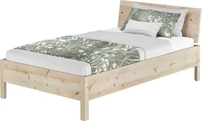 Produktbild von Echtholzbett Einzelbett Zirbe massiv metallfrei 120x200 mit wählbaren Zubehör V-60.95-12ohne Zubehör
