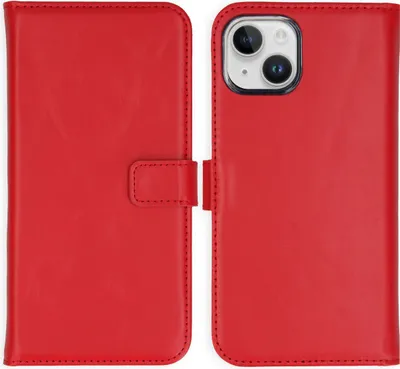 Produktbild von Selencia Echtleder Klapphülle iPhone 15 - Rot