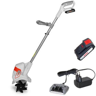 Produktbild von IKRA Akku Motorhacke IAMH 20| 20V | 19 cm Arbeitsbreite | Arbeitstiefe bis 15,5 cm | 24 Messer | nur 4 kg | inkl. Akku 2,0 Ah & Ladegerät