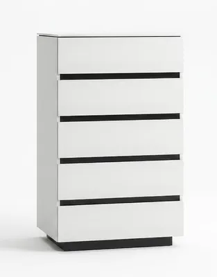 Obrázek produktu pro Komoda, moderní, bílá, design, zásuvková komoda, vysoká komoda