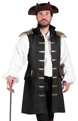 Produktbild von Piratenweste mit Epauletten für Herren Größe: XXL