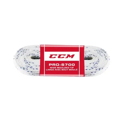 Image de Lacets CCM Team Waxed 274cm, blanc, 108"