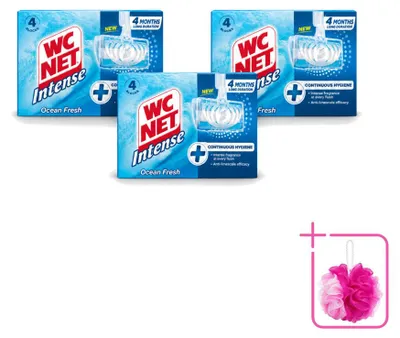 Produktbild von 3 x WC Net Toiletblock Ocean Fresh - Sparpackung - 3 Stücke