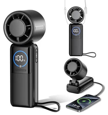 Productafbeelding van Yannovus USB-oplaadbare mini-handventilator, draagbare ventilator met 5 standen