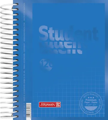 Immagine prodotto di BRUNNEN 106724233 Collegeblock Student Premium Colour Code A6 5 mm quadrato Copertina: azzurro