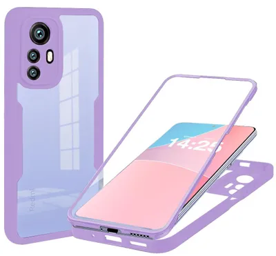 Produktbild von 360 Grad Rundum Schutz Handyhülle für Xiaomi 12 / 12X Full Cover Vollschutz Case Farbe: Violett
